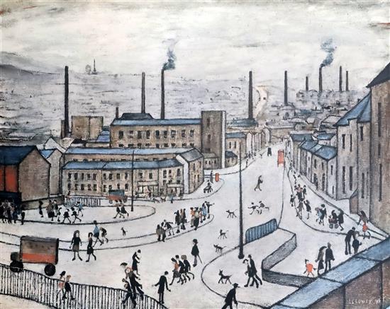 § Laurence Stephen Lowry, RBA, RA (1887–1976) Huddersfield 18.75 x 24in.